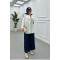 Sare Fashion Flower Detailed Shirt Indigo