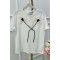 Sare Fashion Flower Motif T-shirt White
