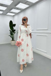 Sare Fashion Flower Embroidered Dress Dusty Rose