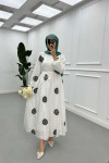 Sare Fashion Floral Embroidered Dress Black