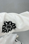 Sare Fashion Floral Embroidered Dress Black