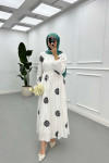 Sare Fashion Floral Embroidered Dress Black