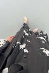 Floral Embroidered Dress Black
