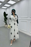 Sare Fashion Flower Embroidered Dress Green