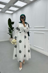 Sare Fashion Flower Embroidered Dress Green