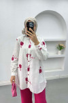 Floral Linen Suit Fuchsia