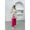 Floral Linen Suit Fuchsia