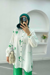 Floral Linen Suit Green