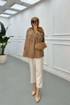 Sare Fashion Double Pocket Modal Shirt Brown