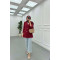 Sare Fashion Double Buttoned Lined Jacket Burgundy
