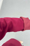 Sare Fashion Double Buttoned Lined Jacket Burgundy