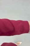 Sare Fashion Double Button Unlined Jacket Burgundy