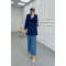 Sare Fashion Double Button Unlined Jacket Navy Blue