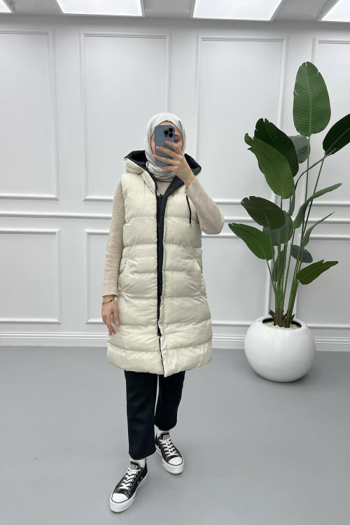 Double Sided Puffer Vest Black Double Sided Puffer Vest Black
