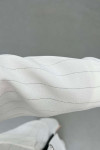 Sare Fashion Double Collar Striped Jacket Set White
