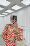 Sare Fashion Strawberry Pattern Mango Dress Red