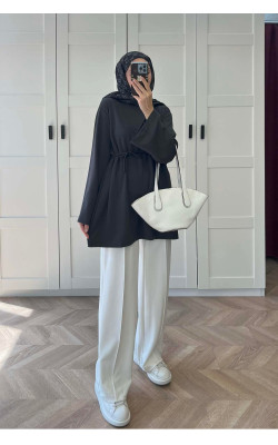 Sare Fashion Oysh Striped Trousers White