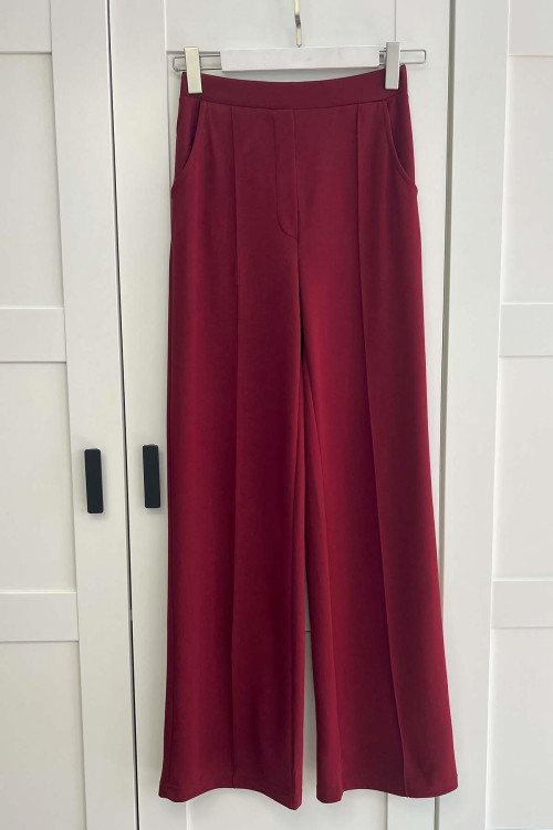 Sare Fashion Oysh Burgundy Striped Trousers