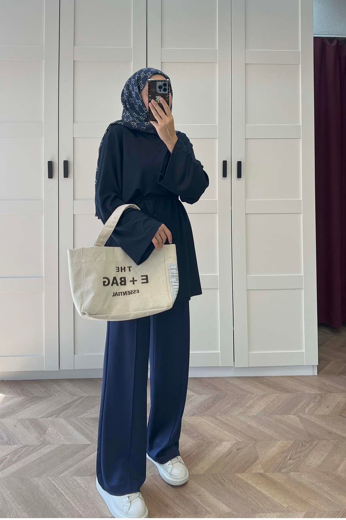 Sare Fashion Oysh Striped Trousers in Saxe Blue