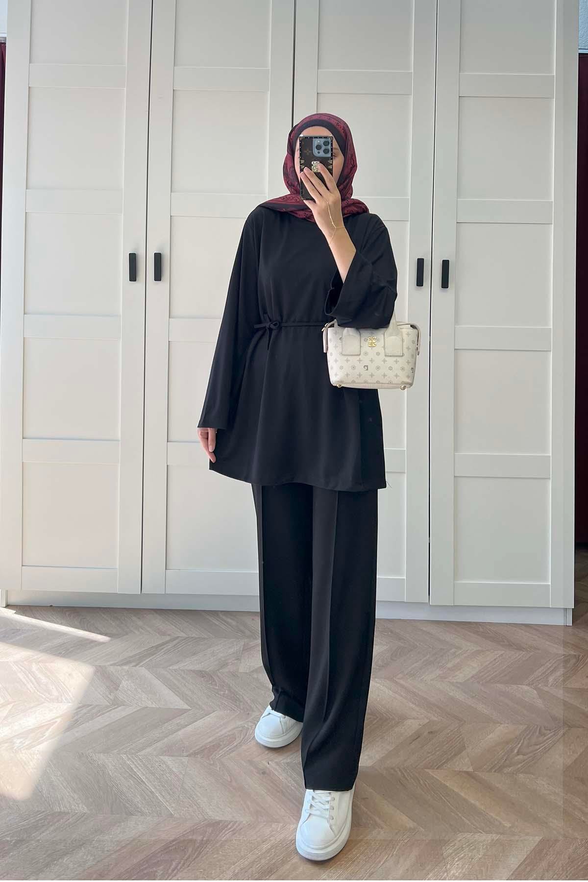 Sare Fashion Oysh Striped Trousers Black