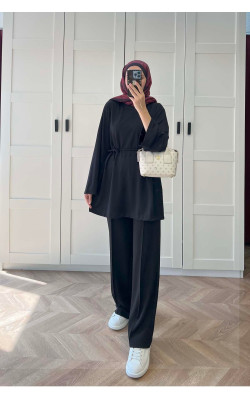Sare Fashion Oysh Striped Trousers Black