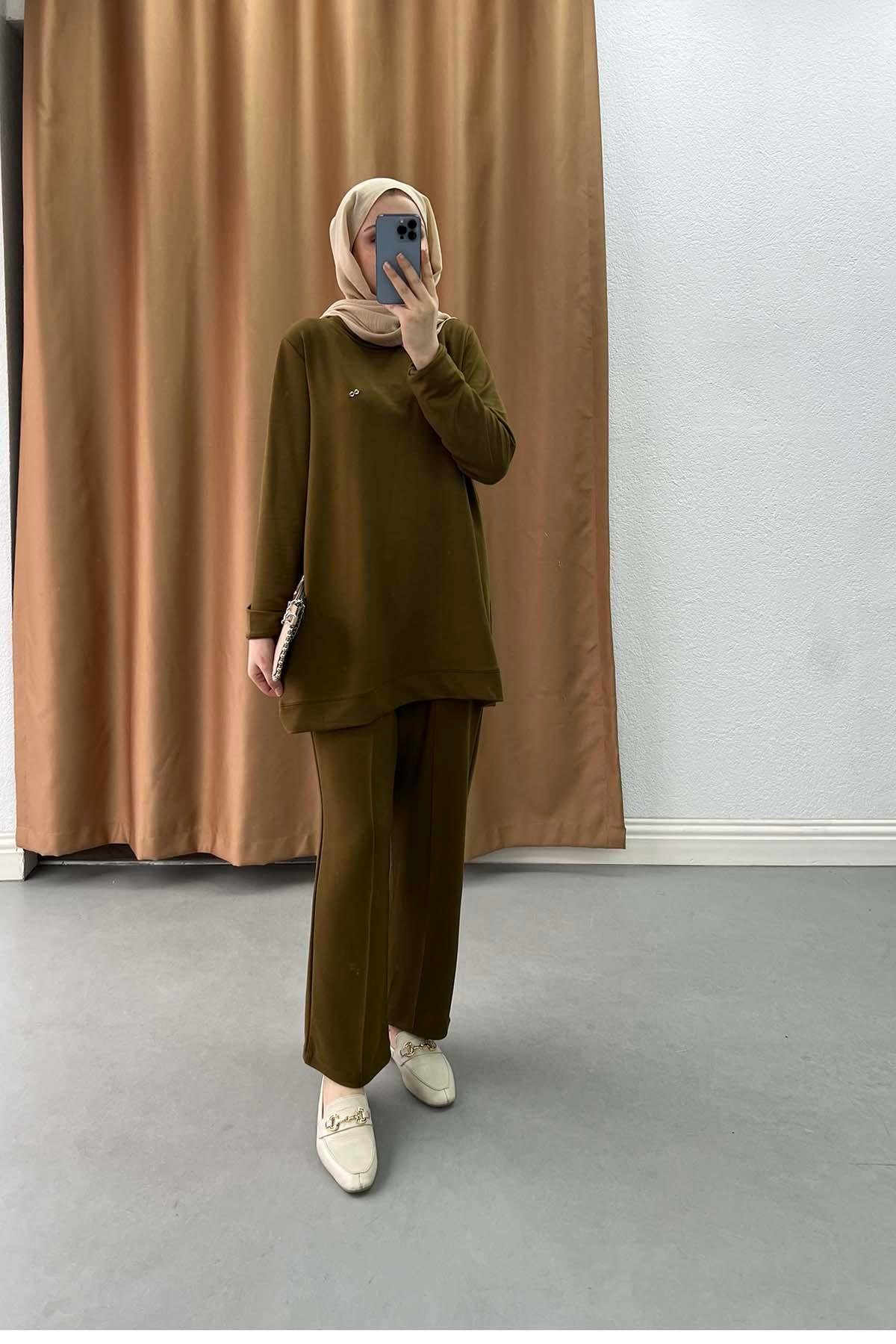 Sare Fashion Dark Green Suit with Chima Trousers