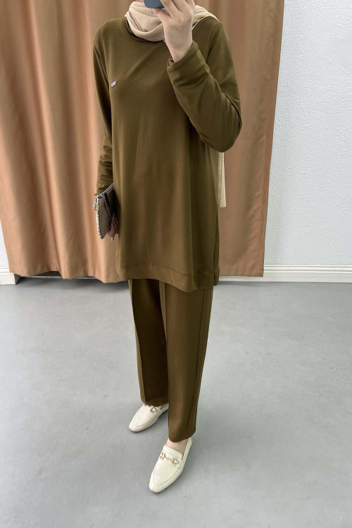 Sare Fashion Dark Green Suit with Chima Trousers