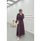 Sare Fashion Snap Jacket Skirt Set Plum