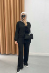 Oysh Suit with Snap Jacket Black