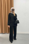 Oysh Suit with Snap Jacket Black
