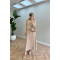 Sare Fashion Snap Skirt Set Beige