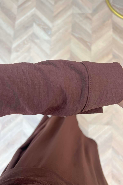 Sare Fashion Snap Skirt Set Brown