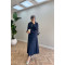 Sare Fashion Snap Skirt Set Navy Blue