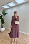 Sare Fashion Snap Skirt Set Purple