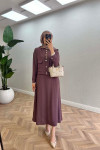 Sare Fashion Snap Skirt Set Purple