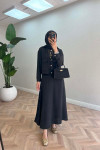 Sare Fashion Snap Skirt Set Black