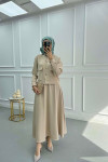 Snap Skirt Set Stone