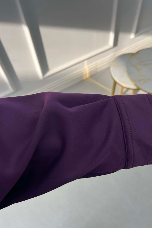 Sare Fashion Snap Scuba Suit Purple Sare Fashion Snap Scuba Suit Purple