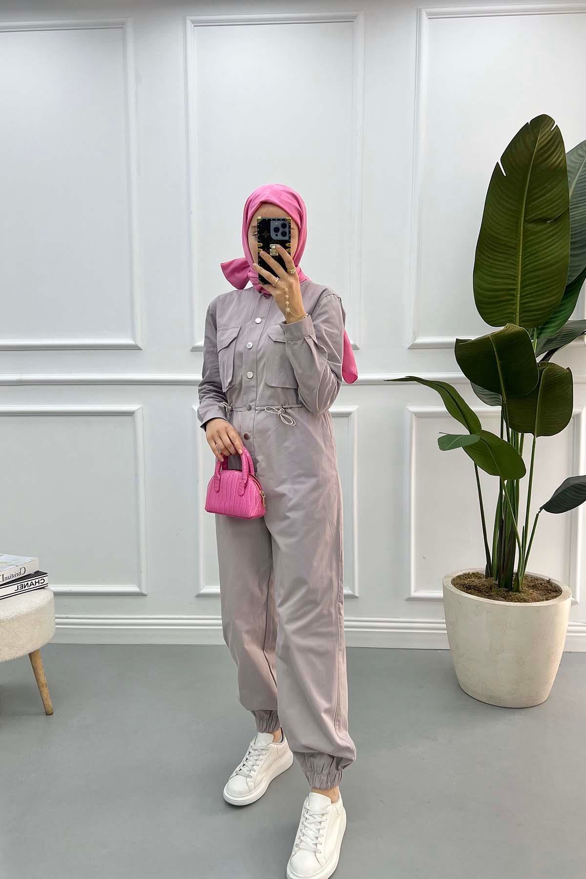 Snap Overalls Mink