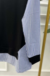 Striped Detailed Tunic Black
