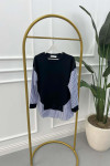 Striped Detailed Tunic Black
