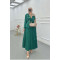 Sare Fashion Striped Lined Jacket Set Benetton Green