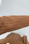 Sare Fashion Striped Lined Jacket Set Brown