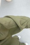 Sare Fashion Striped Shirt Pants Set Khaki