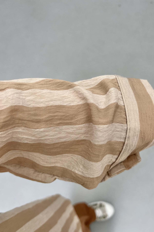 Sare Fashion Striped Shirt Mink