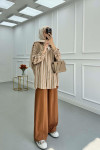 Sare Fashion Striped Shirt Mink