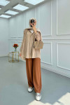 Sare Fashion Striped Shirt Mink