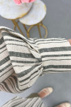 Sare Fashion Striped Linen Jacket Khaki