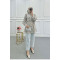 Sare Fashion Striped Linen Jacket Black