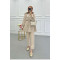 Sare Fashion Striped Linen Jacket Cinnamon